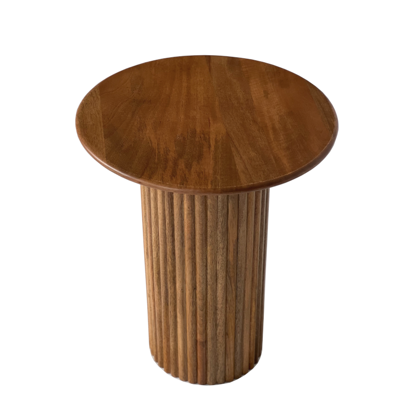 Table4U :: Leon wooden coffee table, diameter 50 cm, caramel color