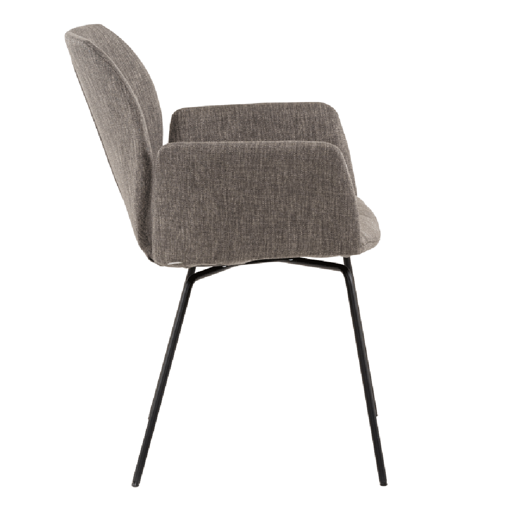 Mobitec :: Mood 95 gray upholstered chair with armrests, width 60 cm