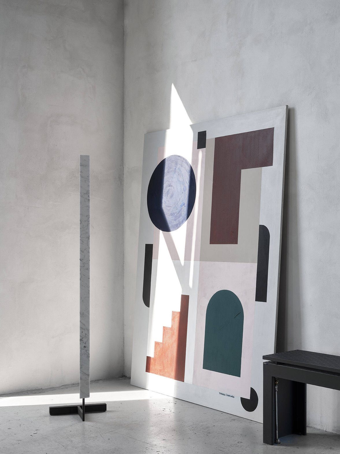 Anour :: F-Model floor lamp, height 164 cm, marble