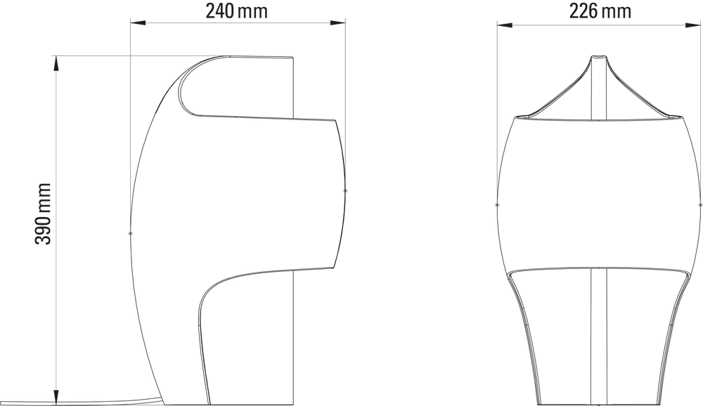DCW:: La Lampe B Tischleuchte weiß Höhe 39 cm