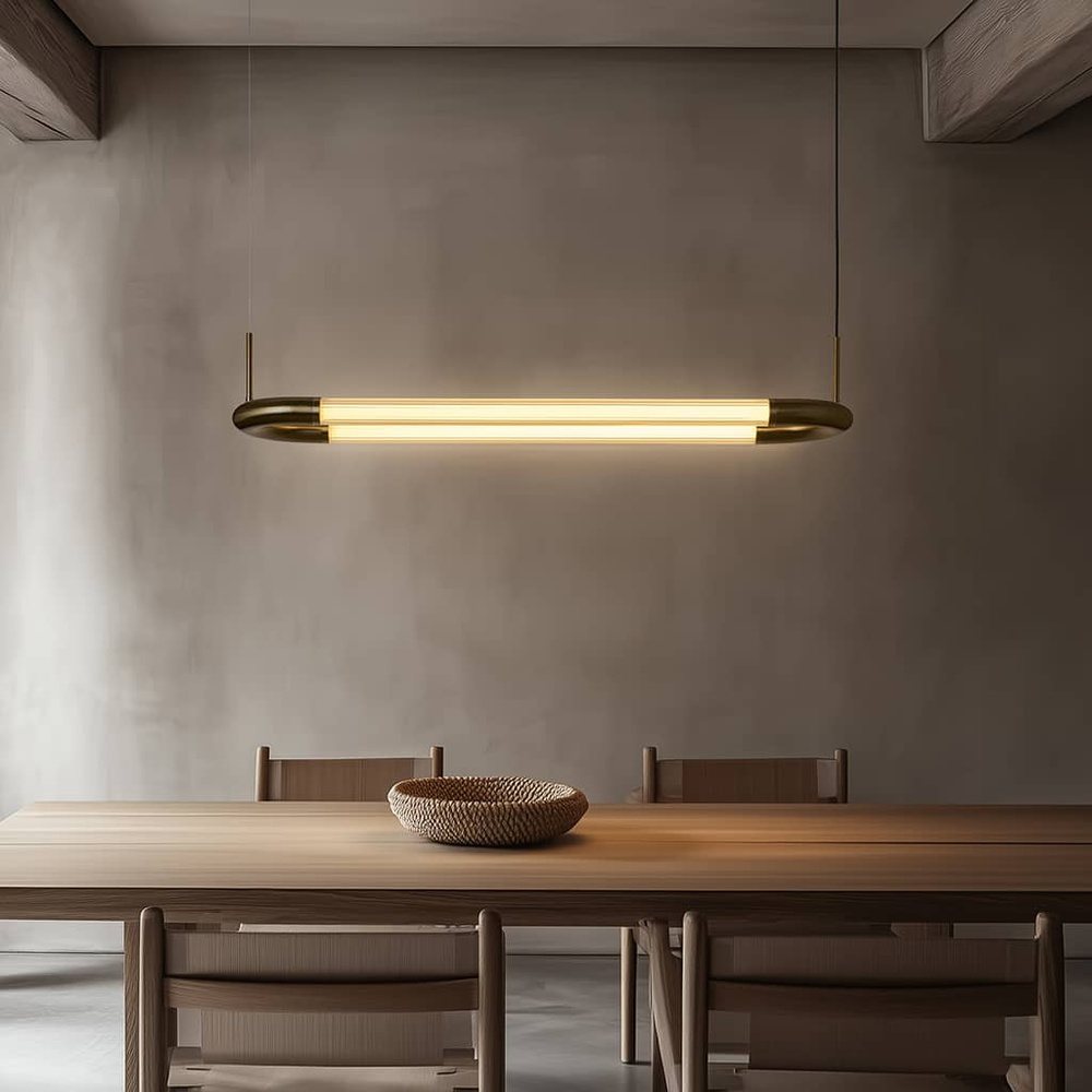 Aromas :: Iman oval hanging lamp, width 112 cm, black