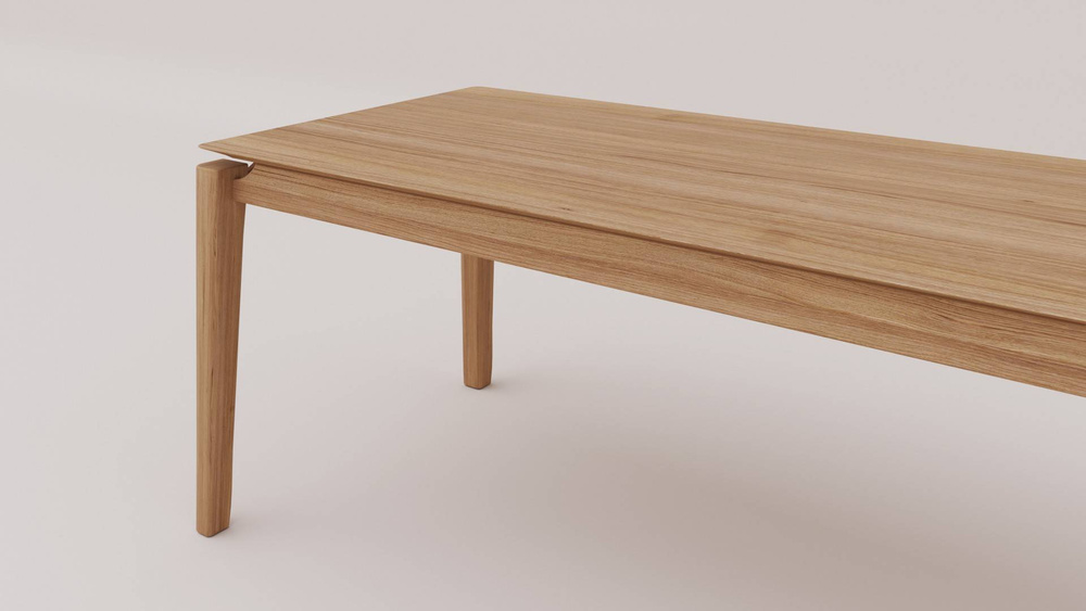 Selfia :: Chamfer oak wooden table - also available as an extendable version