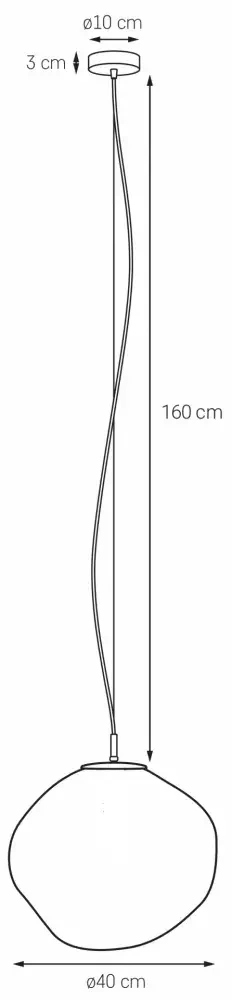 Kaspa :: Lampa wisząca Cloe srebrno-biała śr. 40 cm