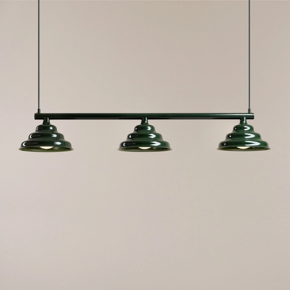 Artera :: Fala 3 hanging lamp, deep green, width 123 cm