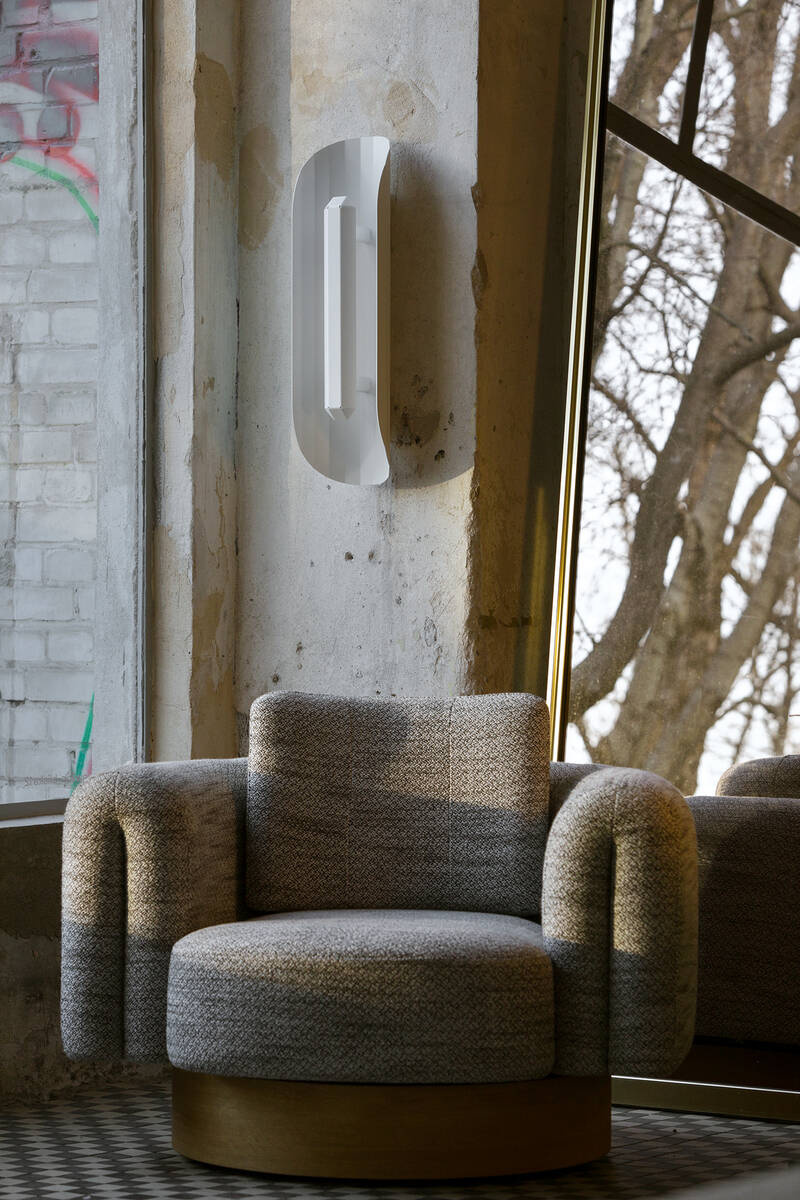 Kaspa :: Lampa ścienna / kinkiet Apolin wys. 65 cm biały