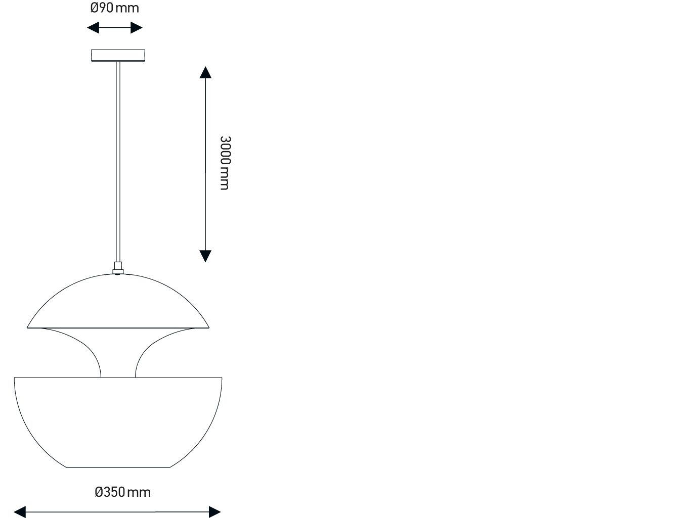 DCW:: Here Comes The Sun black and copper pendant lamp, diameter 35 cm