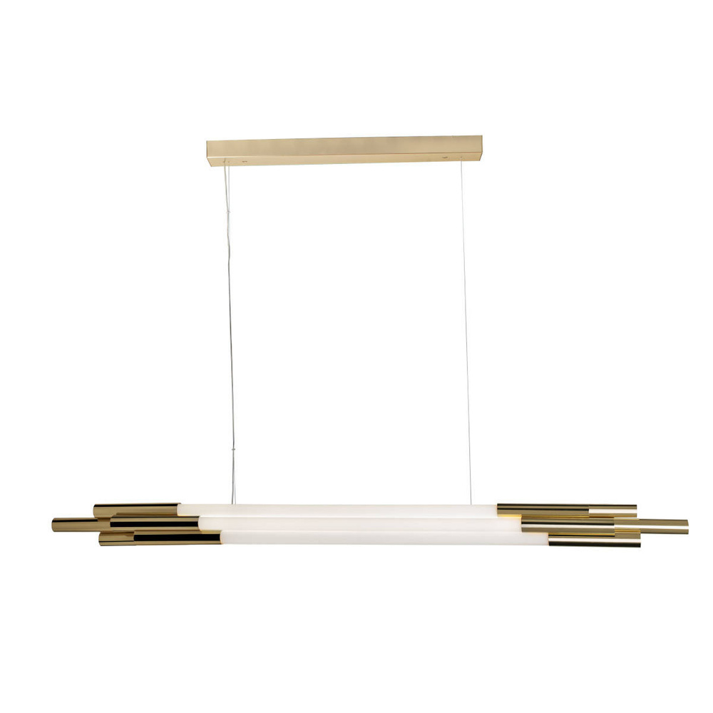 DCW:: Org P Horizontal hanging lamp gold and white width 200 cm