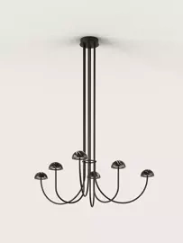 Aromas :: Dussa 6 hanging lamp, width 110 cm, black