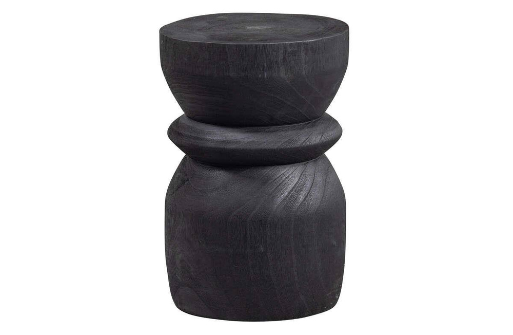 Woood :: Stool Bikkel black H: 40 cm