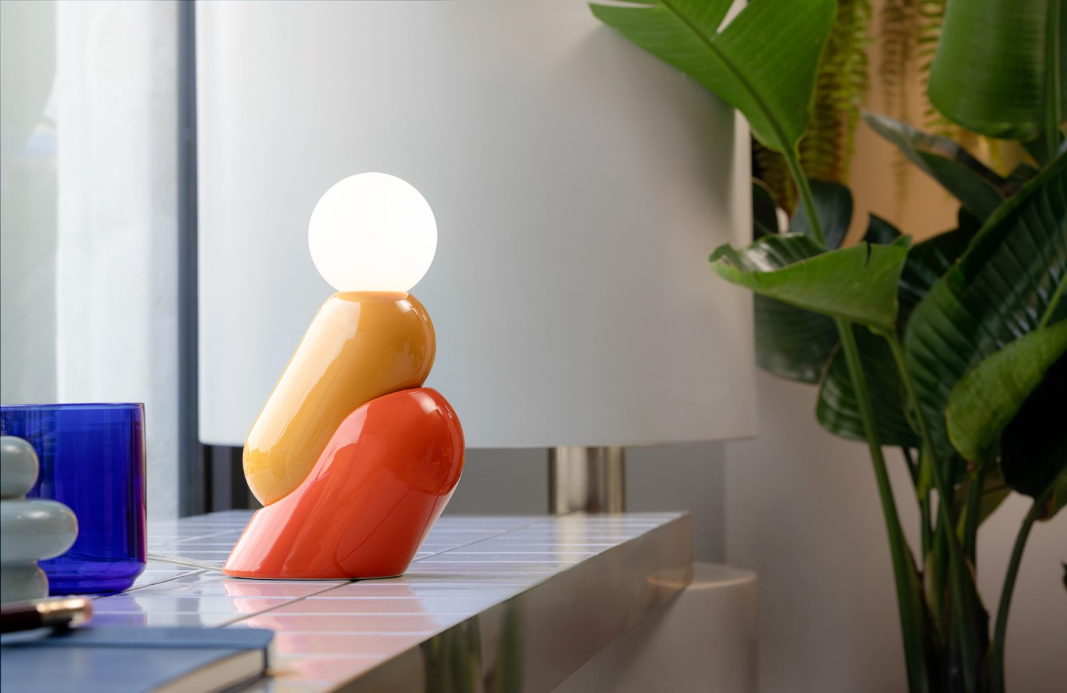 Ferroluce :: Tata table lamp, height 22.2 cm, yellow and orange