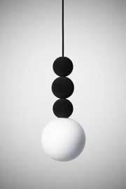 LOFTLIGHT :: Bola Bola velvet hanging lamp black, height 25 cm