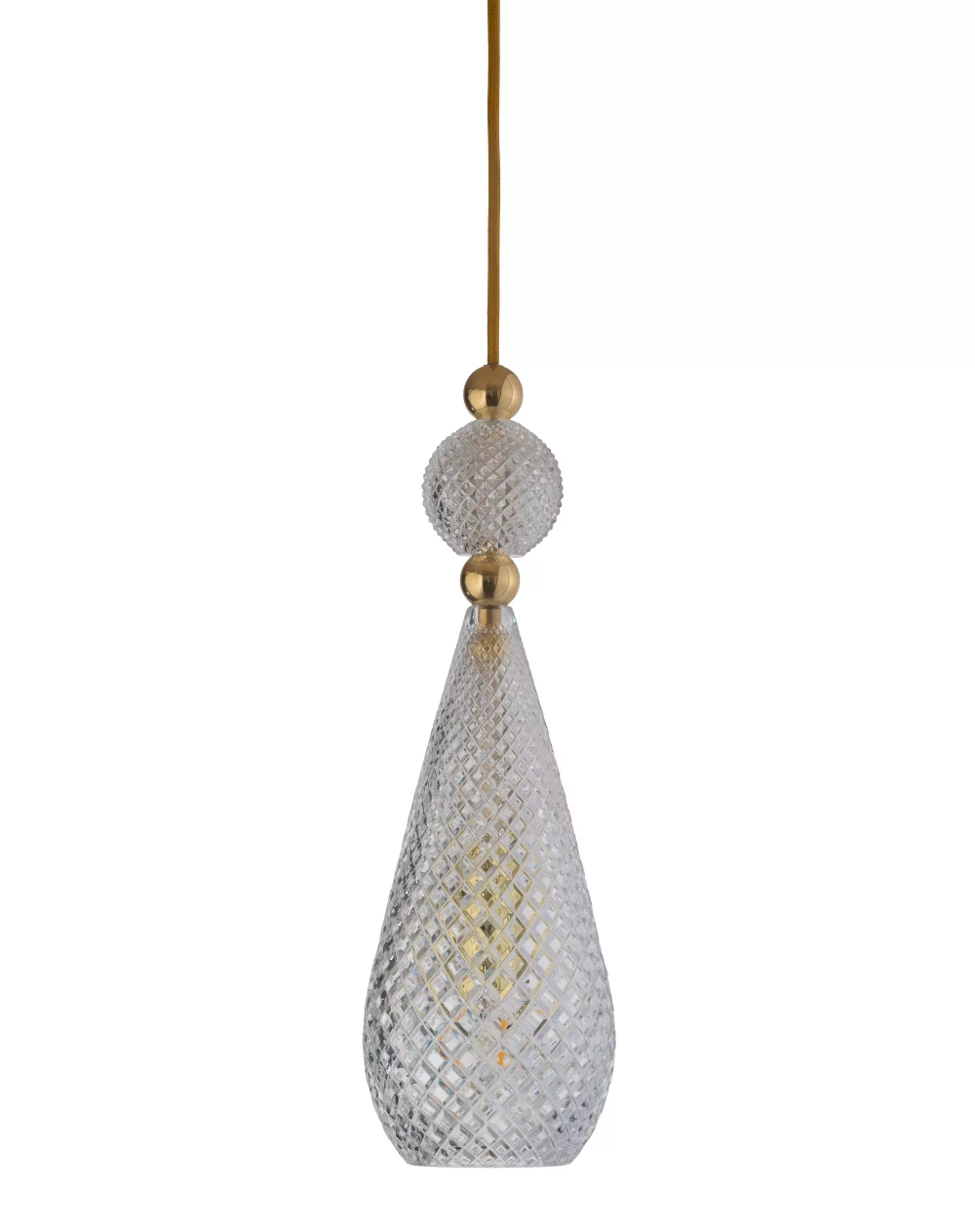EBB & FLOW :: Smykke Hanging Lamp ?12.5cm crystal/gold