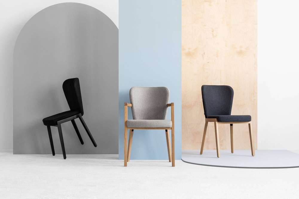 FAMEG :: Wood chair Lava darkgreen