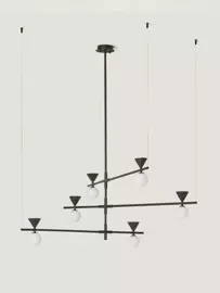 Aromas :: Lampa wisząca Oneta szer. 91.5 cm czarna marmur