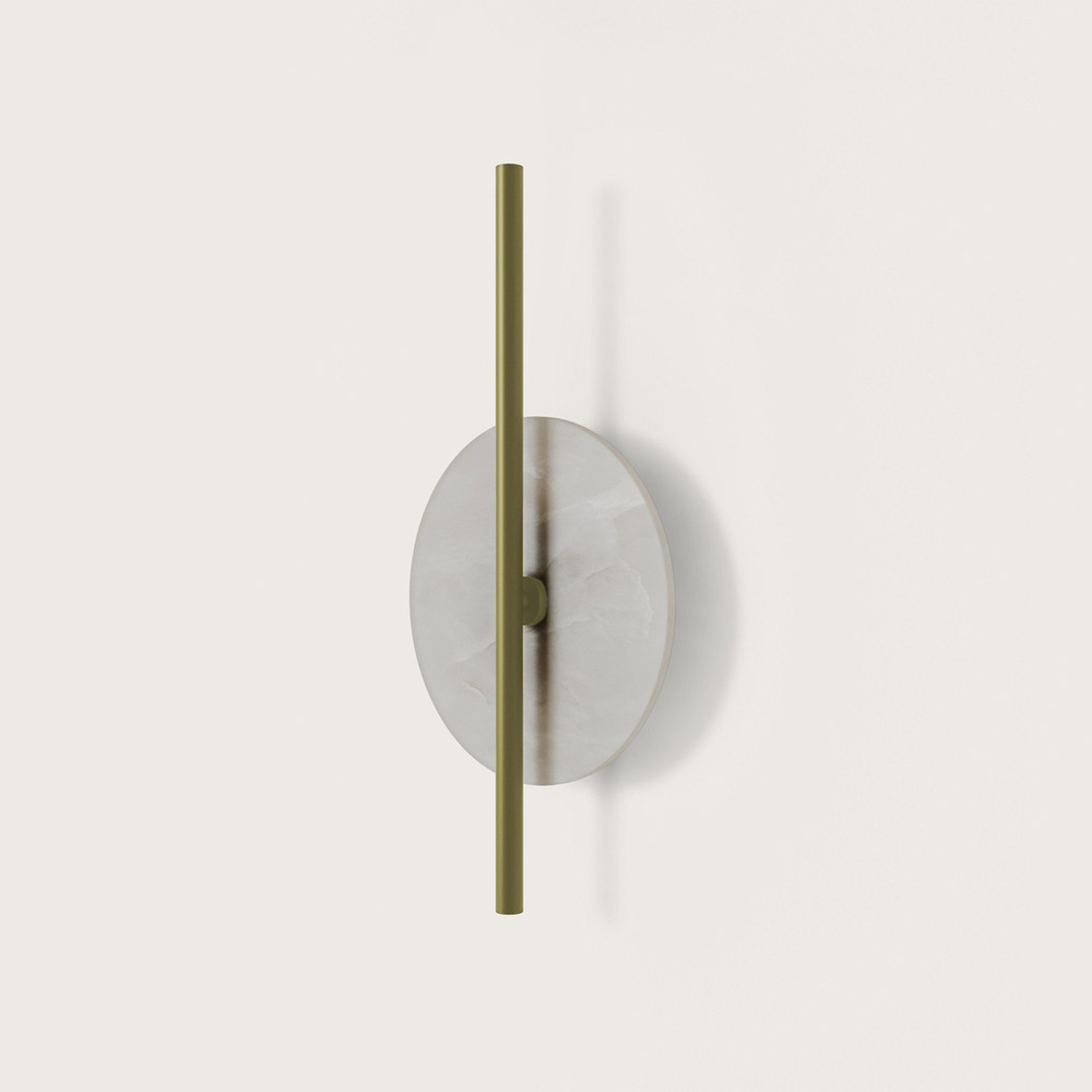 Aromas :: Point wall lamp / sconce, height 60 cm, alabaster / gold