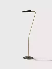 Aromas :: Lampa podłogowa Bion czarno-złota wys. 135 cm marmurowa podstawa