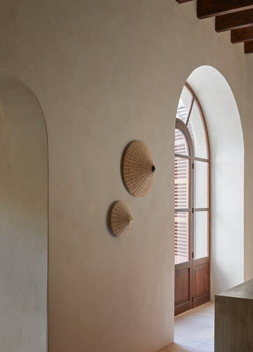 Aromas :: Ibre wicker wall lamp/sconce, diameter 30 cm