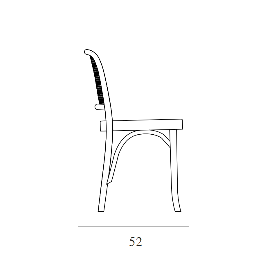 Paged :: Klassischer Holzstuhl A-8136, Breite 45 cm
