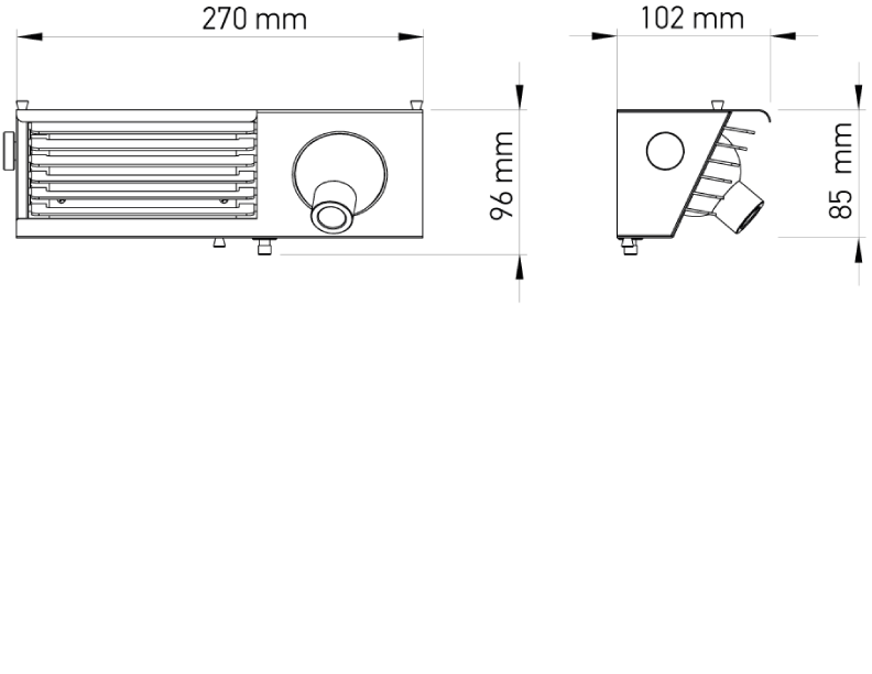 DCW:: Biny Bedside black wall lamp/sconce, width 27 cm