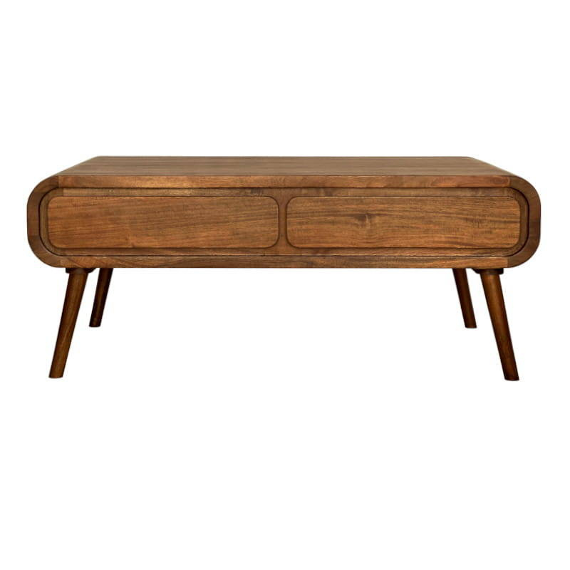 Table4U :: Gubbe Couchtisch aus Holz 110x70 cm in Bernsteinfarbe