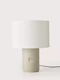 Aromas :: Tischlampe Marmor Sand Höhe 47 cm weiß