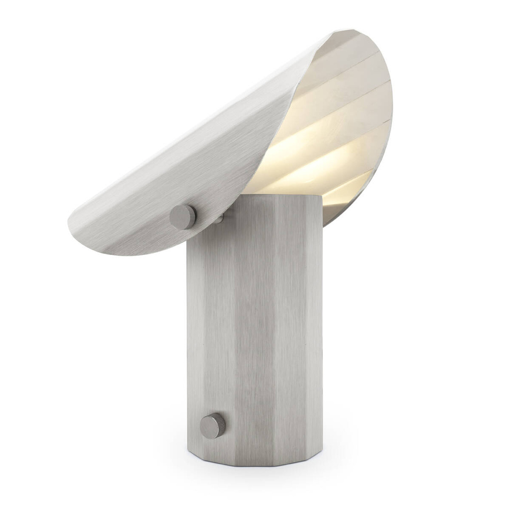 Kaspa :: Apolin table lamp, height 30 cm, brushed steel