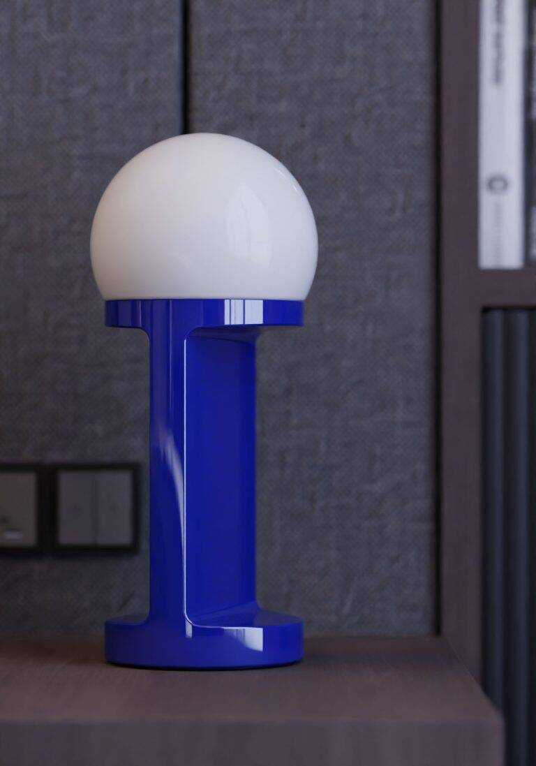 Ferroluce :: Habea Tischleuchte, Höhe 37 cm, marineblau