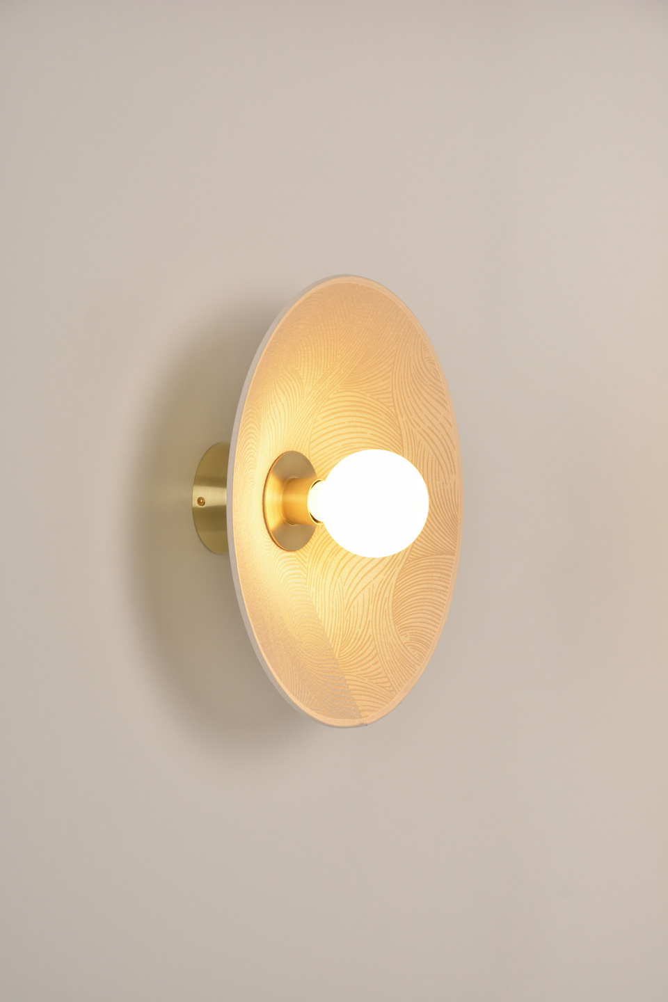 Market Set :: Lampa ścienna / kinkiet Gatsby śr. 40 cm kremowy