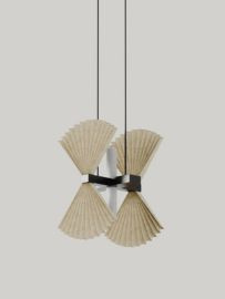 Aromas :: Lampa wisząca Hita szer. 18,7 cm pergamin / czarny metal