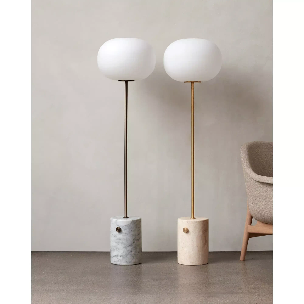 Audo Copenhagen :: Jwda brown floor lamp with marble base, height 150 cm
