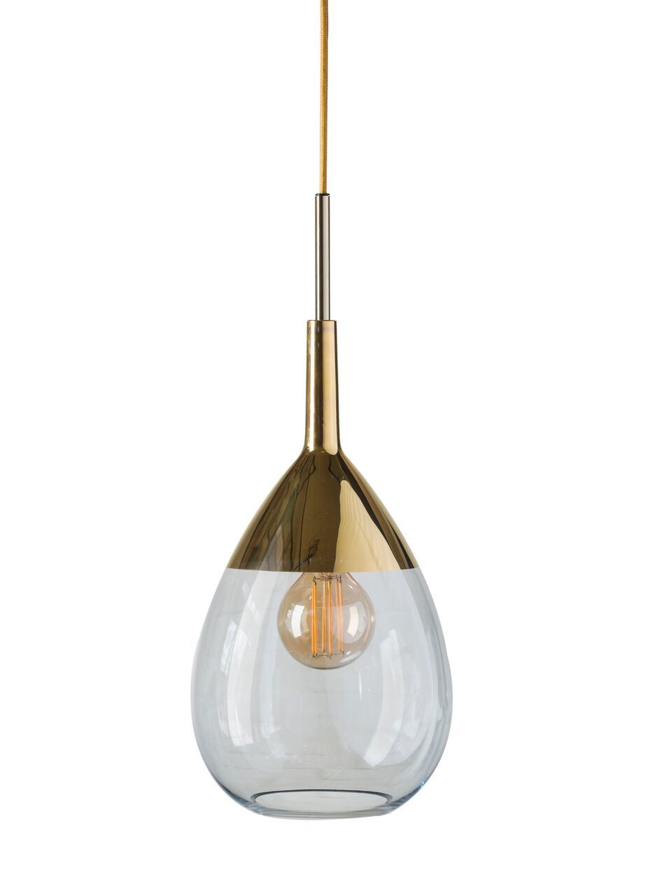 EBB & FLOW :: Hanging Lamp Lute ?22cm topaz blue/gold
