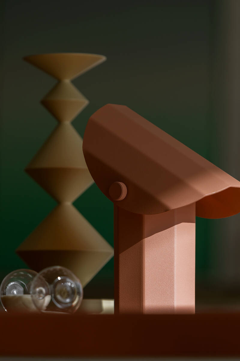 Kaspa :: Tragbare Lampe Apolin, Höhe 18 cm, rosa