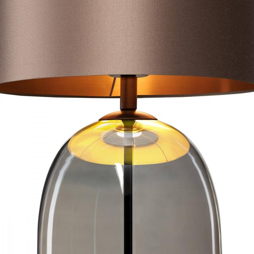 Kaspa :: Salvador Black table lamp, brown and black, height 55 cm