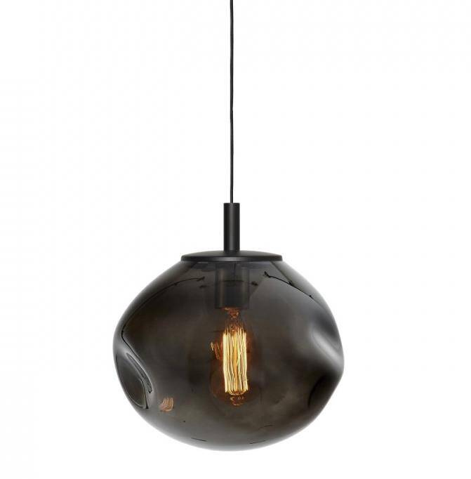 Kaspa :: Avia Black hanging lamp, size M, black, diameter 30 cm