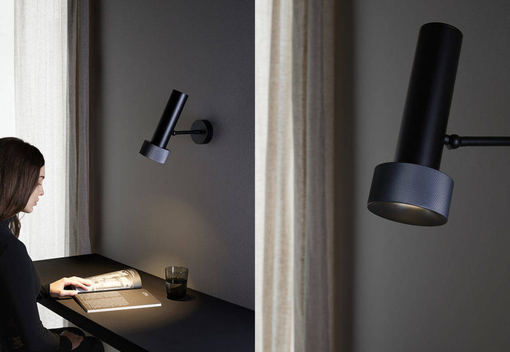 Aromas :: Wandlampe aus Aluminium Focus Durchmesser 10 cm schwarz