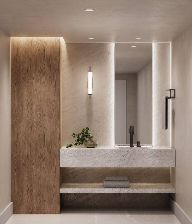 Aromas :: Ison wall lamp / sconce, height 43 cm, gold, IP44