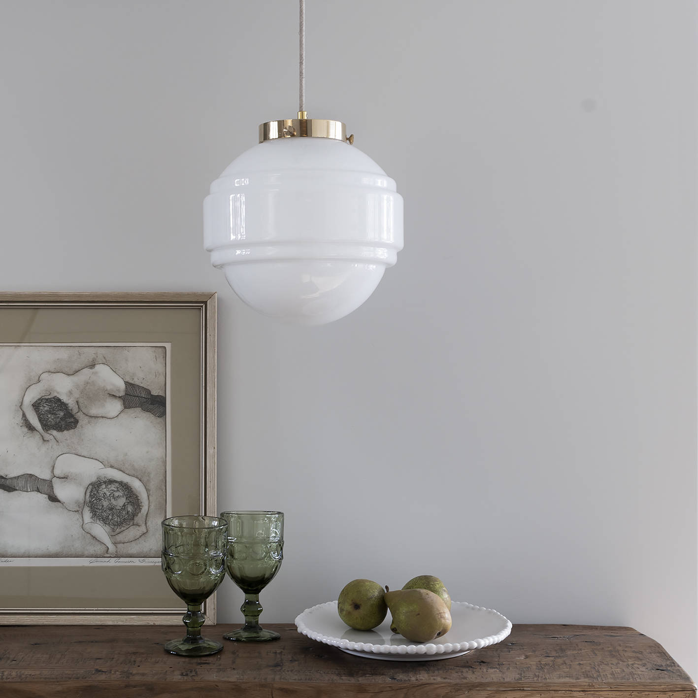  Embassy Interiors :: Glass hanging lamp Saturn white dia. 25 cm