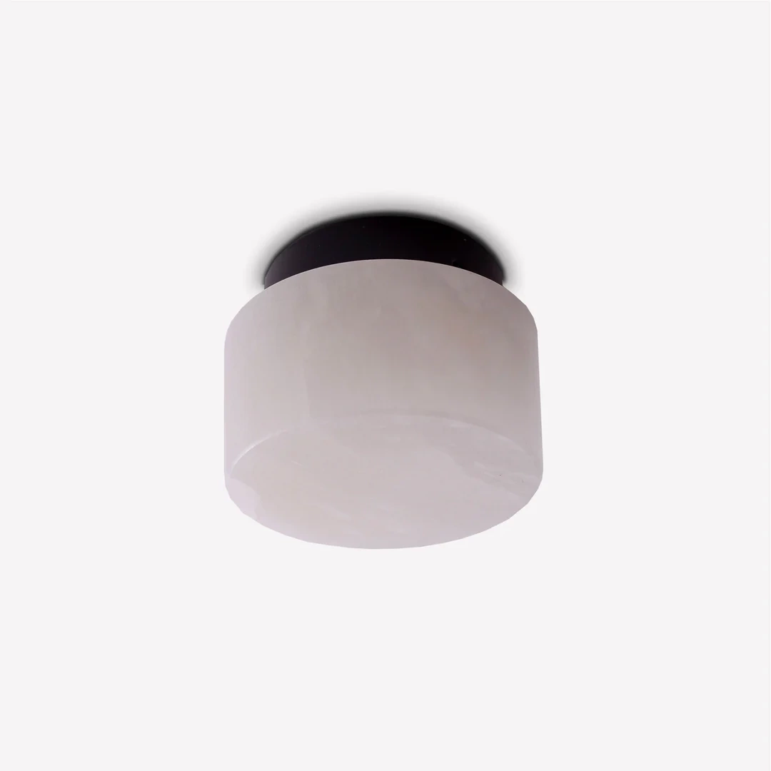 Robin :: Rock ceiling/wall lamp, diameter 14 cm, alabaster IP20 3000K