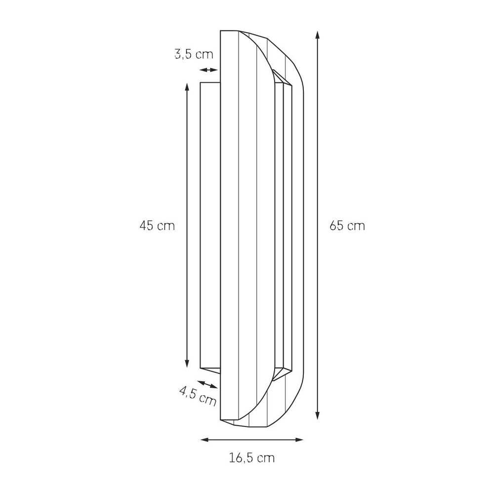 Kaspa :: Apolin wall lamp / sconce, height 65 cm, white
