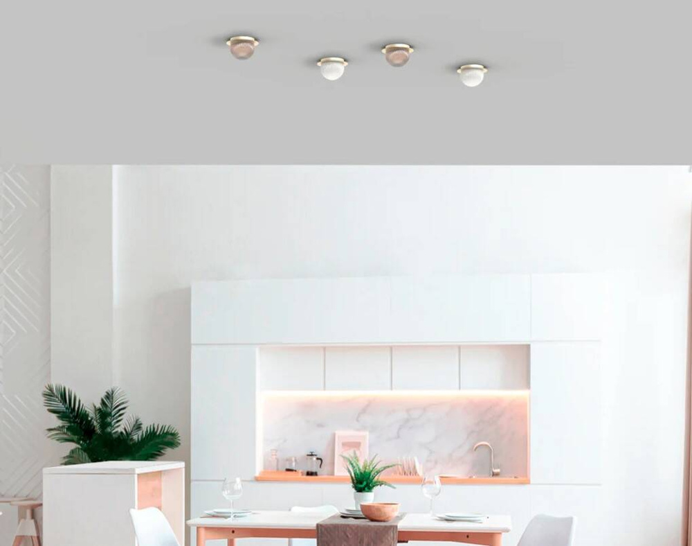 Robin :: Roi Einfache schwarz-weiße Wand-/Deckenleuchte, Durchmesser 12 cm