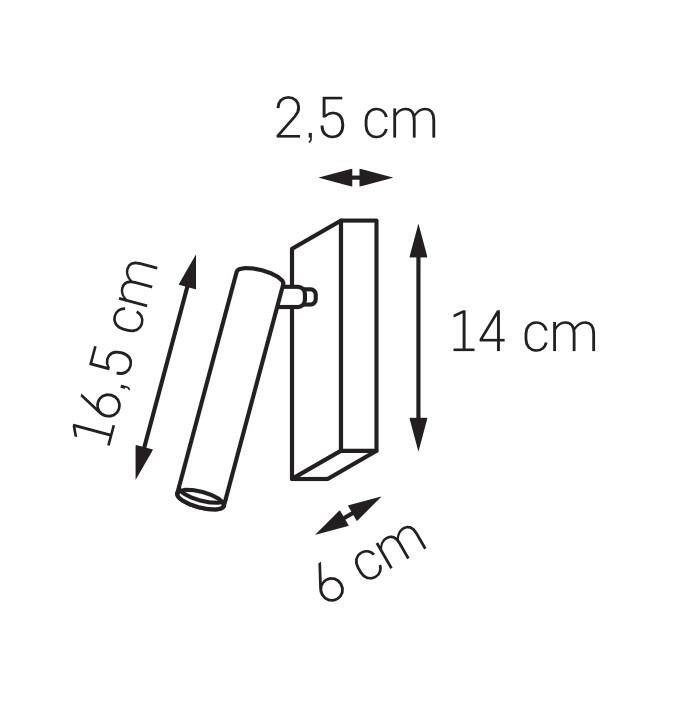 Kaspa :: Roll New wall lamp / sconce, width 6 cm, black