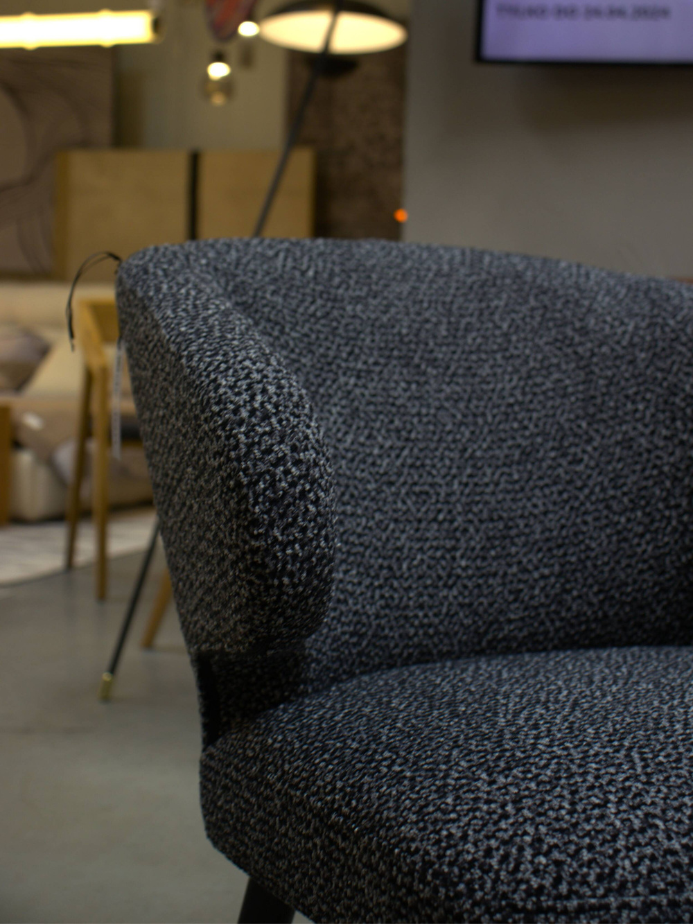 Claudie :: Aurora upholstered chair, gray, width 61.5 cm