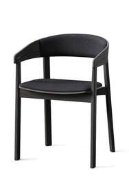 Fameg ::Nord upholstered chair with armrests, width 54 cm, black