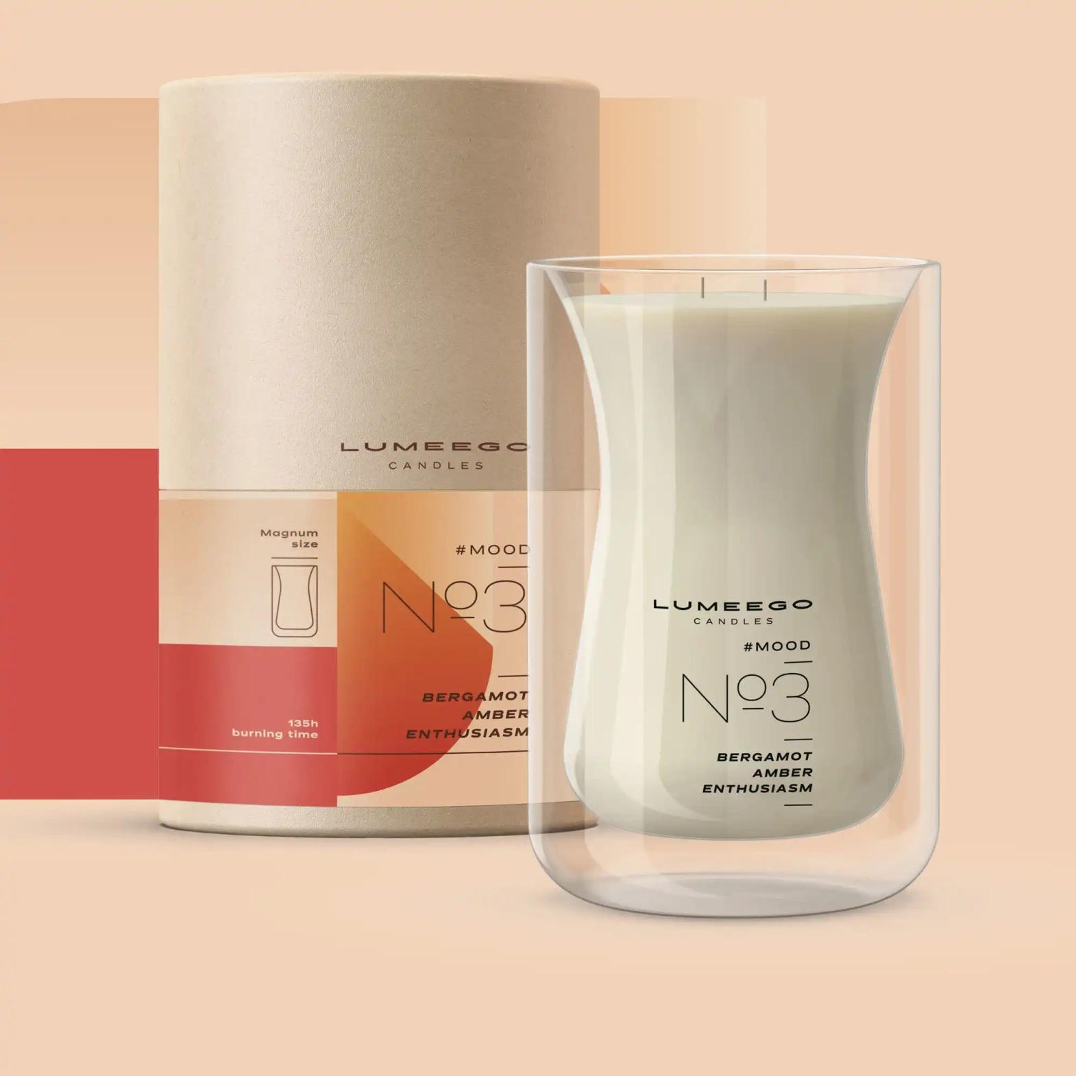 Lumeego :: Magnum XL WAVE candle (scent your choice)