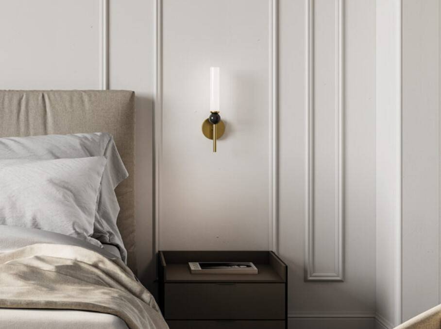 Aromas :: Wandlampe aus Metall Delie Höhe 38 cm gold