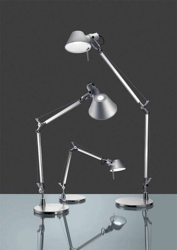 Artemide :: Schreibtischlampe aus Aluminium Tolomeo Micro LED Höhe 37 cm silber