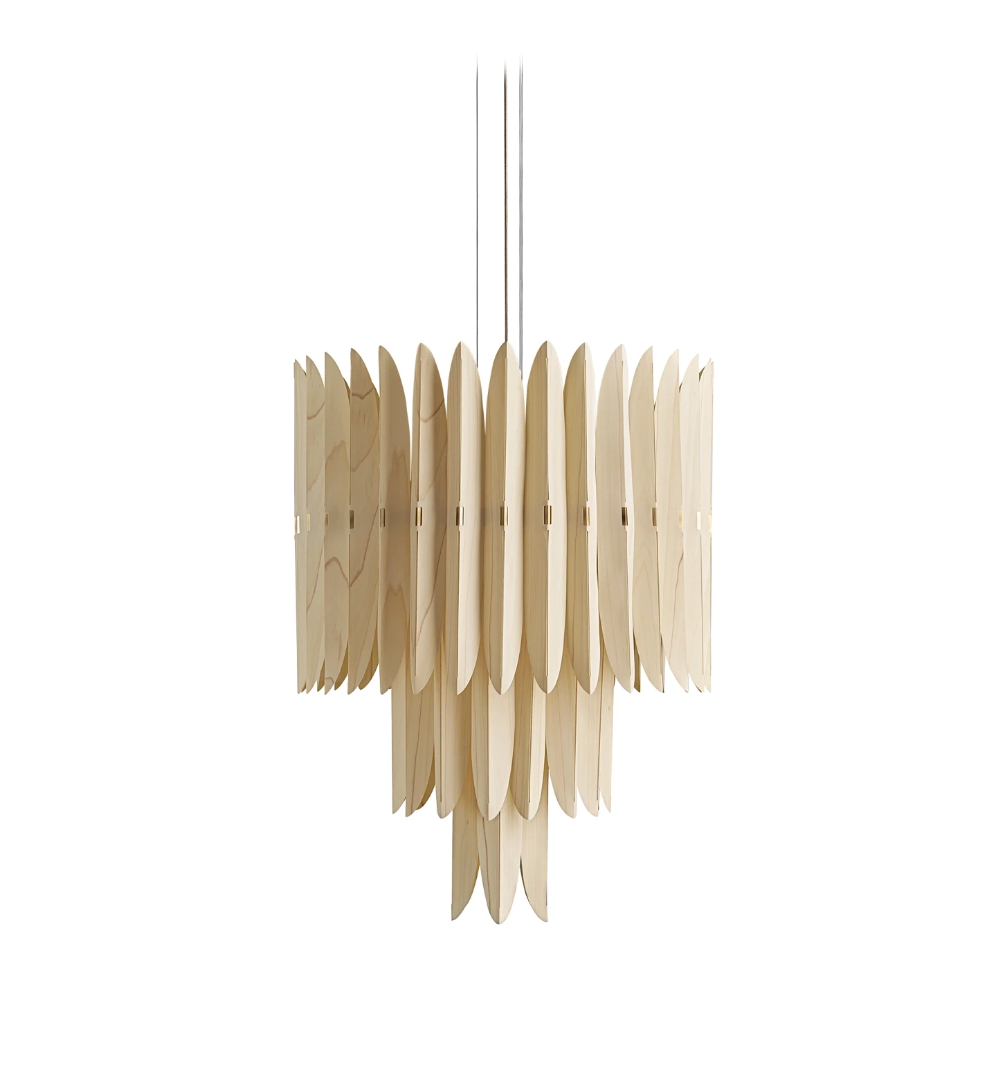 LZF :: Voliere short hanging lamp, height 110 cm, light natural veneer