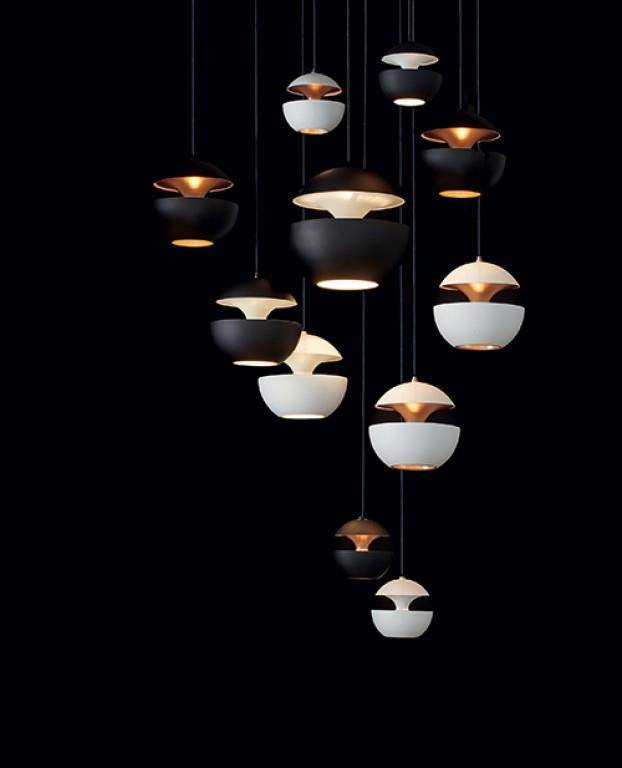 DCW:: Here Comes The Sun black and copper pendant lamp, diameter 35 cm