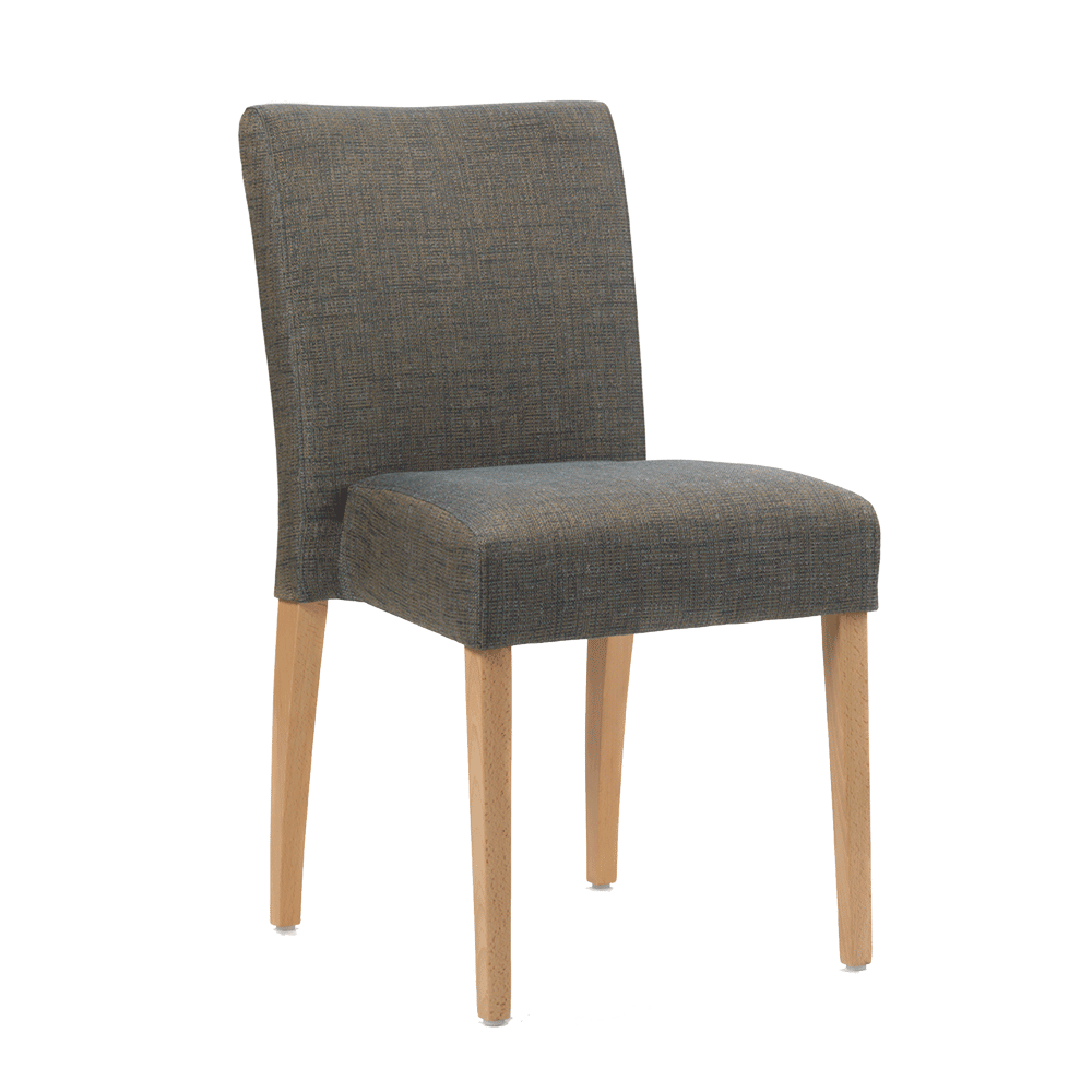Mobitec :: Shanna C07 upholstered chair, gray, width 46 cm, wooden legs