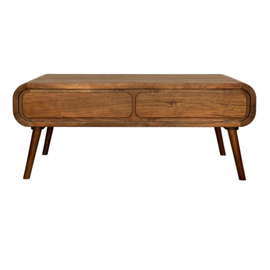 Table4U :: Gubbe Couchtisch aus Holz 110x70 cm in Bernsteinfarbe